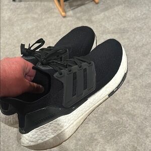 Adidas Black and White Sneakers with Boost Cushioning